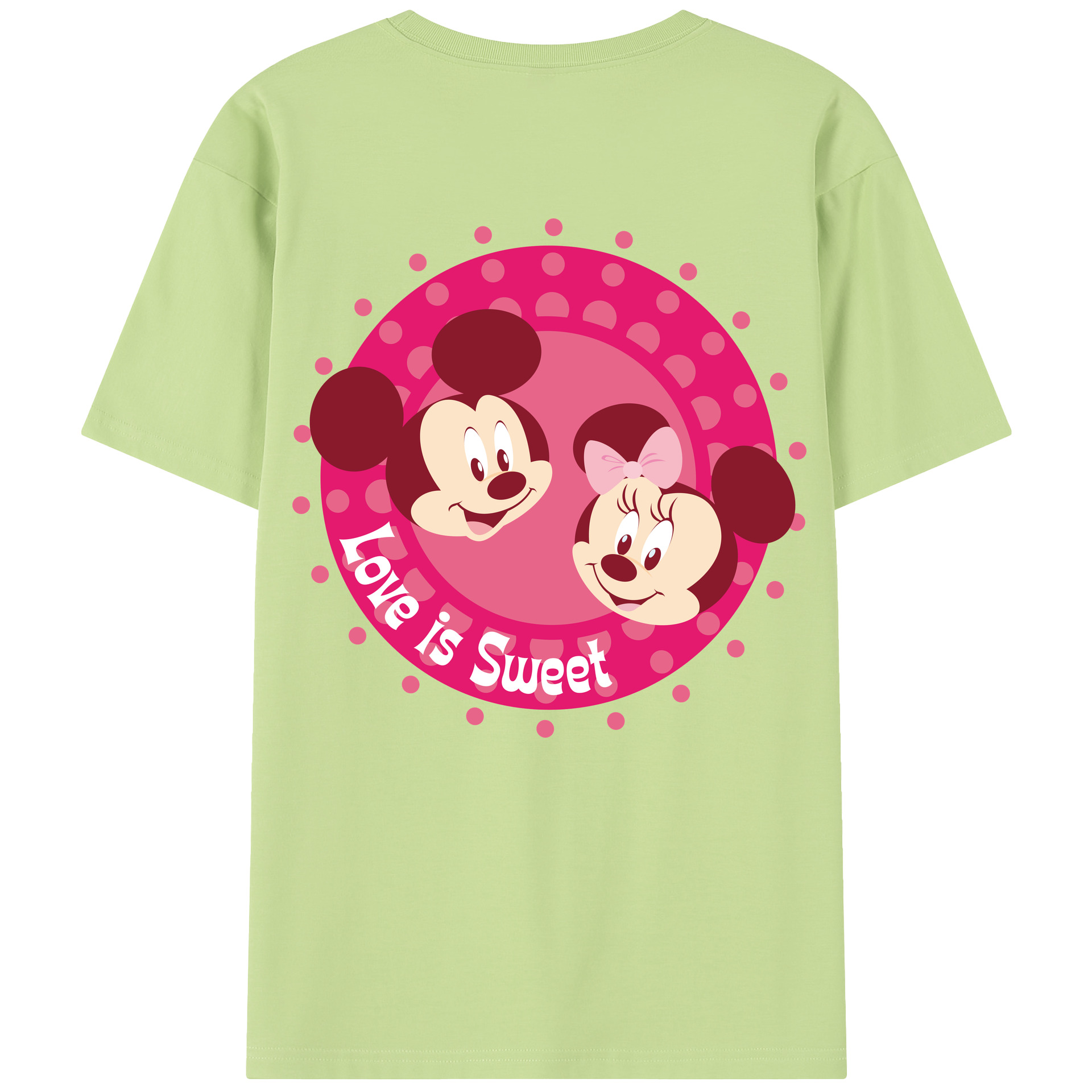 （画像用） ミッキーマウス Mickey Mouse 綿100％半袖Tシャツ（背面プリント）
